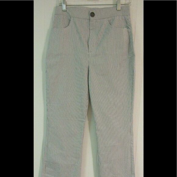 Free People striped pants blue & white sz M - Picture 1 of 6